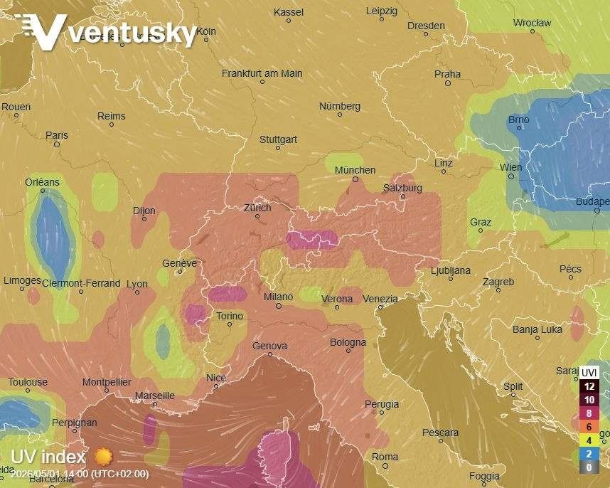 UV radiation increasing in the Alps